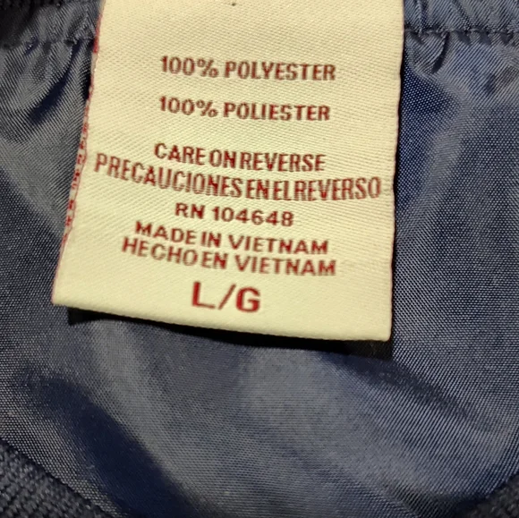 University Of Virginia Cavaliers Men's Blue Pullover, Warm Up Jacket, Size Large - Picture 5 of 9